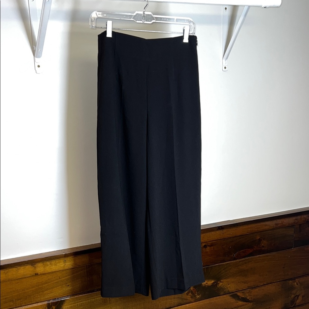 Industry Black Wide Leg High Rise Ankle Length Dress‎ Pants- 8